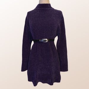 Vintage plum purple mockneck sweater/dress